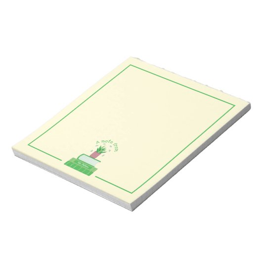 Grüne Bücher und Lehrer für Haustiere Notizblock (Rotiert)