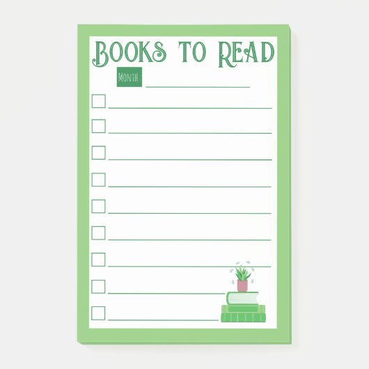 Grüne Bücher zum Lesen von Post-It-Notes Post-it Klebezettel (Vorderseite)