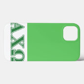 Grüne Buchstaben Alphi Chi-Omegas Case-Mate iPhone Hülle (Rückseite (Horizontal))