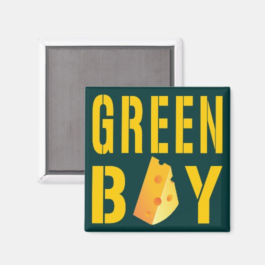 Grüne Bucht Magnet (Vorderseite/Rückseite)