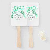 Grüne Buggreife Babydusche hinzufügen Datum modern Fächer (Vorne und Hinten)