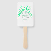 Grüne Buggreife Babydusche hinzufügen Datum modern Fächer (Rückseite)