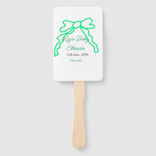 Grüne Buggreife Babydusche hinzufügen Datum modern Fächer (Vorderseite)