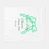 Grüne Buggreife Babydusche hinzufügen Datum modern Fleecedecke (Vorderseite (Horizontal))