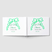 Grüne Buggreife Babydusche hinzufügen Datum modern Gästebuch (Voll)