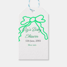 Grüne Buggreife Babydusche hinzufügen Datum modern Geschenkanhänger