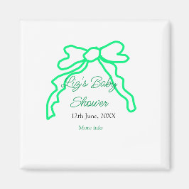 Grüne Buggreife Babydusche hinzufügen Datum modern Magnet