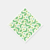 Grüne Bumerangs aus dem Mittelalter mit Sternexplo Serviette (Ecke)