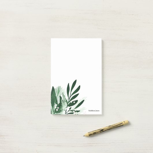 Grüne Bunch-Designnachrichten Post-it Klebezettel (Auf Schreibtisch)