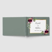 Grüne Burgunder Hochzeit Gästebuch (Voll)