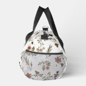 Grüne Burgunder-Wildblume Duffle Bag (Rechts)
