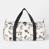 Grüne Burgunder-Wildblume Duffle Bag (Rückseite)