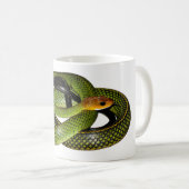 Grüne Bush-Ratten-Schlange Kaffeetasse (VorderseiteRechts)