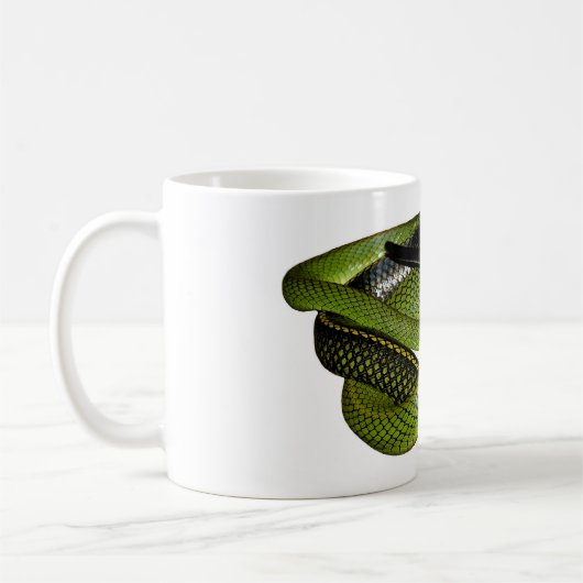 Grüne Bush-Ratten-Schlange Kaffeetasse (Links)