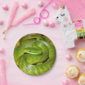 Grüne Bush-Ratten-Schlange Pappteller (Party)