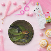 Grüne Bush-Ratten-Schlange Pappteller (Party)