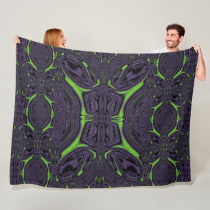 Grüne ButterFliege 5 Fleecedecke