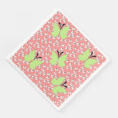 Grüne Butterfly Geburtstagspartei Serviette (Ecke)