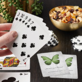 Grüne Butterfly-Hochzeitskarten Spielkarten (In Situ)