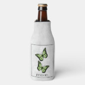Grüne Butterfly Personalisierte Flasche Cooler Flaschenkühler (Flaschenvorderseite)