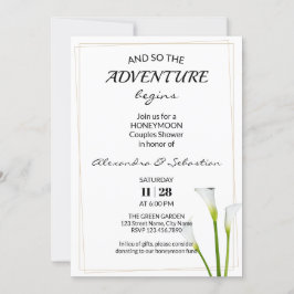 Grüne Calla Lily Flitterwochen Einladung