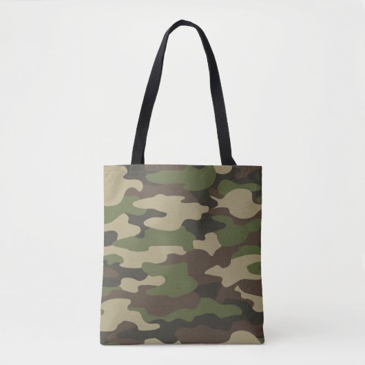 Grüne Camo-Armee-Monogramm-Tasche personalisiert Tasche (Vorderseite)