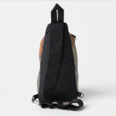 Grüne Camo-Baumrinde Crossbody Bag (Rückseite)