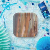 Grüne Camo-Baumrinde  Pappteller (Party)