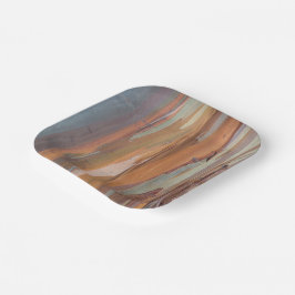 Grüne Camo-Baumrinde  Pappteller