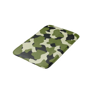 Grüne Camo-Kuhflecken Badematte