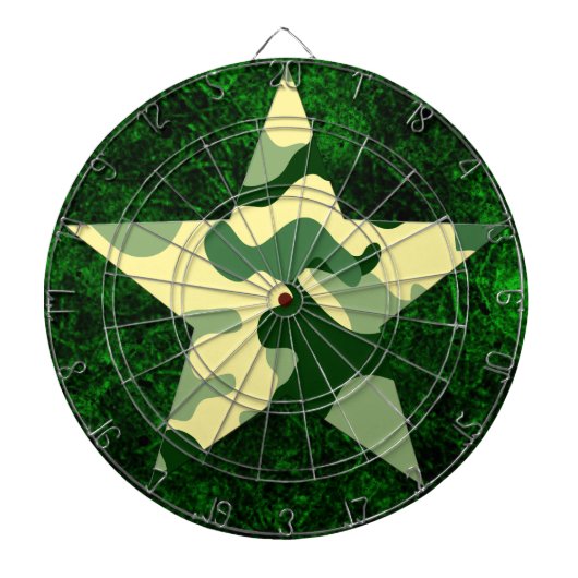Grüne Camo-Stern-Dartscheibe Dartscheibe (vorne)