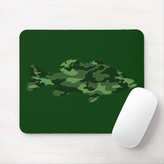 Grüne Camouflage-Bass-Fischen Mousepad (Mit Mouse)