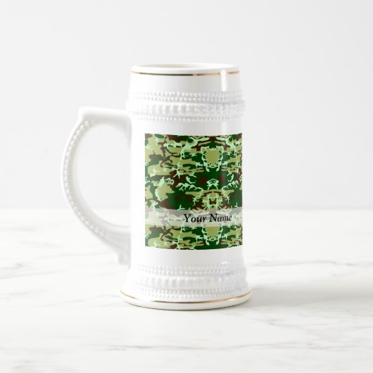 Grüne Camouflage Bierglas (Links)