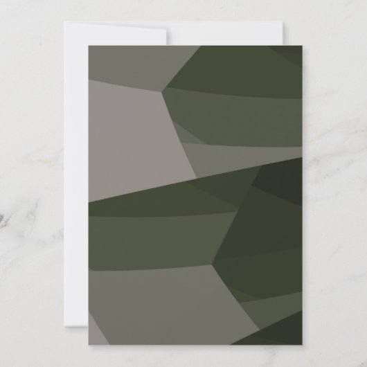 Grüne Camouflage Blockiert Party Einladung für all (Rückseite)