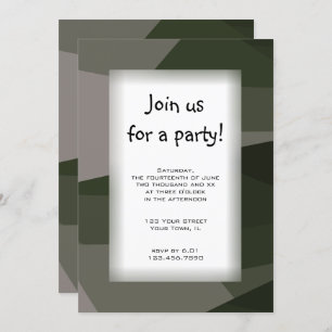 Grüne Camouflage Blockiert Party Einladung für all