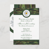 Grüne Camouflage Brautdusche Einladung (Vorne/Hinten)
