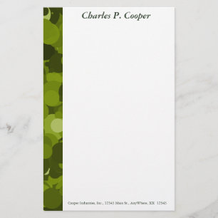 Grüne Camouflage Briefpapier
