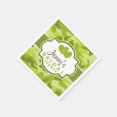 Grüne Camouflage, Camouflage Brautparty Serviette (Ecke)