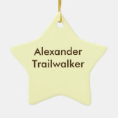 Grüne Camouflage, Camouflage Hirsche personalisier Keramik Ornament (Hinten)