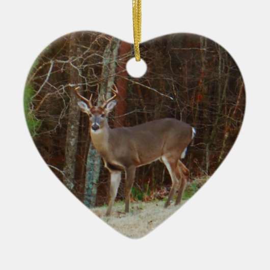Grüne Camouflage, Camouflage Hirsche personalisier Keramikornament (Vorne)
