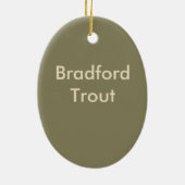 Grüne Camouflage, Camouflage Hirsche personalisier Keramikornament (Hinten)