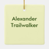 Grüne Camouflage, Camouflage Hirsche personalisier Keramikornament (Rückseite)