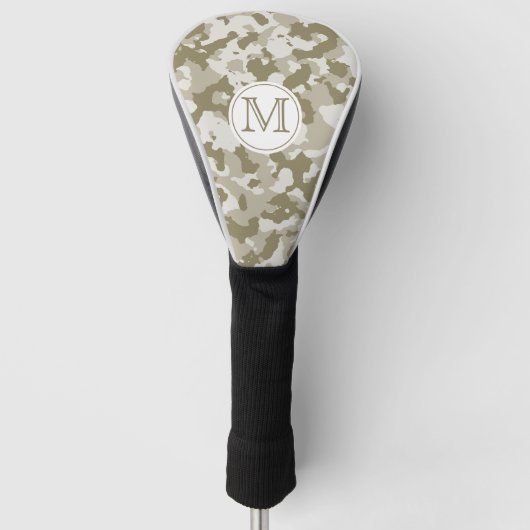 Grüne Camouflage | Camouflage Muster Mit Monogramm Golf Headcover (Vorderseite)