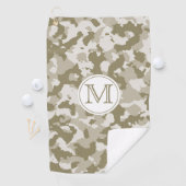 Grüne Camouflage | Camouflage Muster Mit Monogramm Golfhandtuch (Insitu)