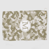Grüne Camouflage | Camouflage Muster Mit Monogramm Golfhandtuch (Horizontal)