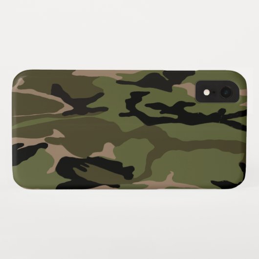 Grüne Camouflage Case-Mate iPhone Hülle (Rückseite (Horizontal))