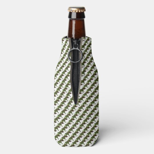 Grüne Camouflage Cooler Flaschenkühler (Flasche Rückseite)
