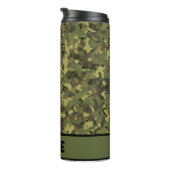 Grüne Camouflage Cooler Rauschname Personalisierte Thermosbecher (Nach rechts gedreht)