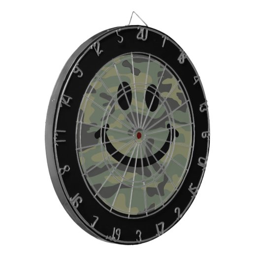 Grüne Camouflage Dartscheibe (Vorderseite Links)