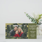 Grüne Camouflage Feiertagskarte (Stehend Vorderseite)